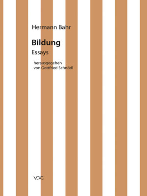 cover image of Hermann Bahr / Bildung